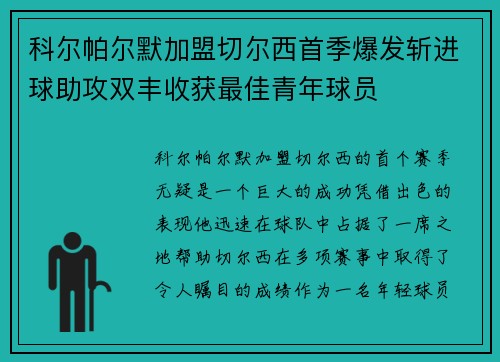 科尔帕尔默加盟切尔西首季爆发斩进球助攻双丰收获最佳青年球员
